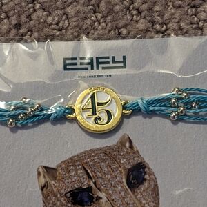 EFFY Jewelers 45 year anniversary Teal Rope Bracelet NWT